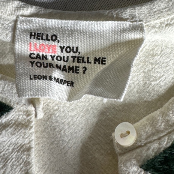 Leon and Harper The‎ Alpha Cacia Blouse Cotton Geometric Embroidered Womens XS - Picture 11 of 13